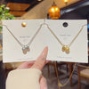 Wholesale Titanium Steel Women's Geometric Patterned Gold Ball Necklace With Electroplating And Snake Bone Chain