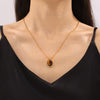 Wholesale 316L Stainless Steel Women's Geometric Pendant Necklaces Retro Fashion