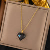 Wholesale Titanium Steel Women's Geometric Retro Necklace With Electroplating O Word Chain