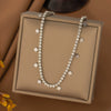 Wholesale Titanium Steel Women's Geometric Retro Necklace With Electroplating O Word Chain