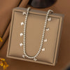 Wholesale Titanium Steel Women's Geometric Retro Necklace With Electroplating O Word Chain