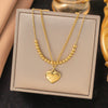 Wholesale Titanium Steel Women's Geometric Retro Necklace With Electroplating O Word Chain