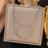 Wholesale Titanium Steel Women's Geometric Retro Necklace With Electroplating O Word Chain