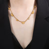 Wholesale Titanium Steel Women's Geometric Star Necklace With Electroplating And Blade Chain