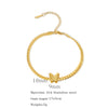 Wholesale Titanium Steel Women's Geometric Threedimensional Butterfly Electroplated Bracelet