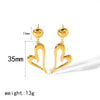 Wholesale Titanium Steel Women's Heart Shaped High Sense Earrings