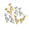 Wholesale Titanium Steel Women's Heart Shaped High Sense Earrings