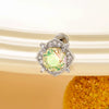 Wholesale Titanium Steel Women's Inlaid Zircon Flower Style Ear Nails