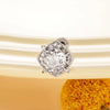 Wholesale Titanium Steel Women's Inlaid Zircon Flower Style Ear Nails