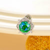 Wholesale Titanium Steel Women's Inlaid Zircon Flower Style Ear Nails