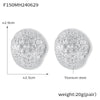 Wholesale 316L Stainless Steel Women's Irregular Bump Texture Geometric Carved Flower Shape Earrings With Electroplating