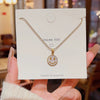 Wholesale Titanium Steel Women's Light Luxury Geometric Bow Necklace With Electroplating