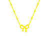 Wholesale Titanium Steel Women's Light Luxury Geometric Bow Necklace With Electroplating