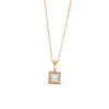 Wholesale Titanium Steel Women's Light Luxury Geometric Square Pendant Necklace Electroplated