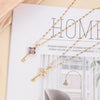 Wholesale Titanium Steel Women's Light Luxury Geometric Twisted Chain Necklace With Mixed Gem Inlay And Electroplating