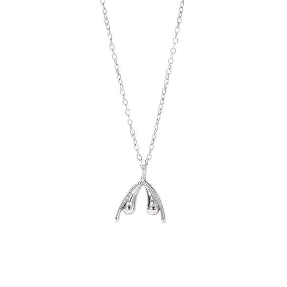 Wholesale Titanium Steel Women's Minimalist Geometric Pendant O Chain Necklace With Electroplating