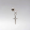 Wholesale Titanium Steel Women's Minimalist Heart Shape Electroplated Ear Nails
