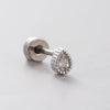 Wholesale Titanium Steel Women's Minimalist Heart Shape Electroplated Ear Nails