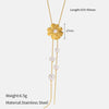 Wholesale Titanium Steel Women's Necklace With Animal And Zodiac Shapes Set With Diamonds Cross Chain Light Luxury Style