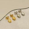 Wholesale 316L Stainless Steel Women's Simple Geometric Design Electroplated Earrings With Steel Beads And Rose Pearl