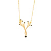 Wholesale Titanium Steel Women's Tree Of Life Inlaid Multicolor Zircon Electroplated Necklace