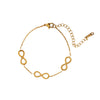 Wholesale Titanium Steel 8 Words Pattern Electroplated Necklace And Bracelet Set For Women