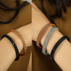 Wholesale 316L Stainless Steel Woven Bracelet Electroplated Simple Geometric Light Luxury Nonfading Niche Jewelry