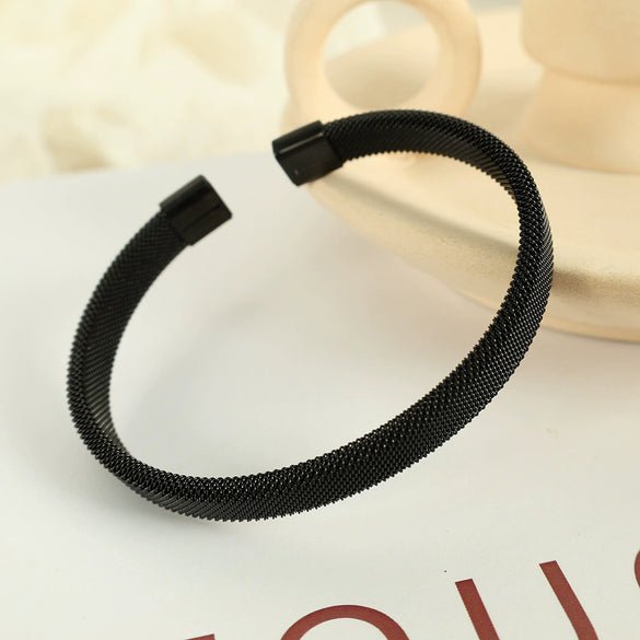 Wholesale 316L Stainless Steel Woven Bracelet Electroplated Simple Geometric Light Luxury Nonfading Niche Jewelry