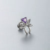 Wholesale Titanium Steel Zircon Bow Shape Earrings For Women