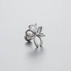 Wholesale Titanium Steel Zircon Bow Shape Earrings For Women