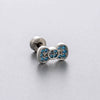 Wholesale Titanium Steel Zircon Bow Shaped Earrings For Women