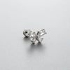 Wholesale Titanium Steel Zircon Bow Shaped Earrings For Women