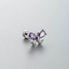 Wholesale Titanium Steel Zircon Bow Shaped Earrings For Women