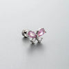 Wholesale Titanium Steel Zircon Bow Shaped Earrings For Women