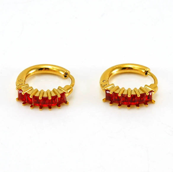 Wholesale Titanium Steel Zircon Earrings Geometric Light Luxury Simple Style For Women