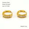Wholesale Titanium Steel Zircon Earrings Geometric Light Luxury Simple Style For Women