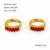 Wholesale Titanium Steel Zircon Earrings Geometric Light Luxury Simple Style For Women