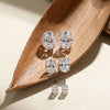 Wholesale Titanium Steel Zircon Geometric Electroplated Unisex Earrings Minimalist Ear Accessories