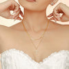 Wholesale 316L Stainless Steel Zircon Geometric Pendant Necklace For Women With Electroplating Treatment And Regular Chain