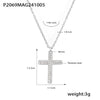 Wholesale 316L Stainless Steel Zircon Geometric Pendant Necklace For Women With Electroplating Treatment And Regular Chain