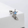 Wholesale Titanium Steel Zircon Love Geometric Bow Ear Nails For Women