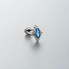 Wholesale Titanium Steel Zircon Love Geometric Bow Ear Nails For Women