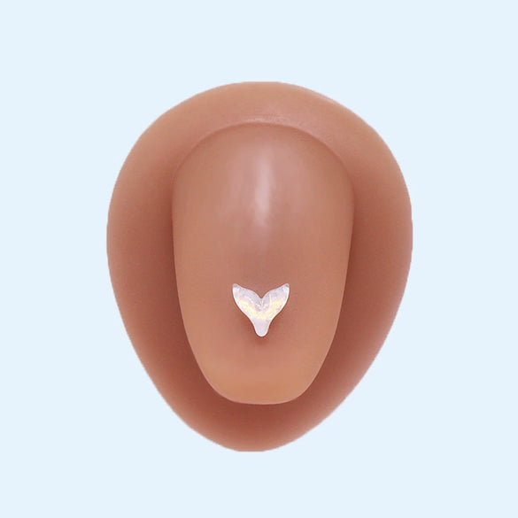 Wholesale Tongue Nail Stainless Steel Heart Shape Electroplating Puncture Jewelry