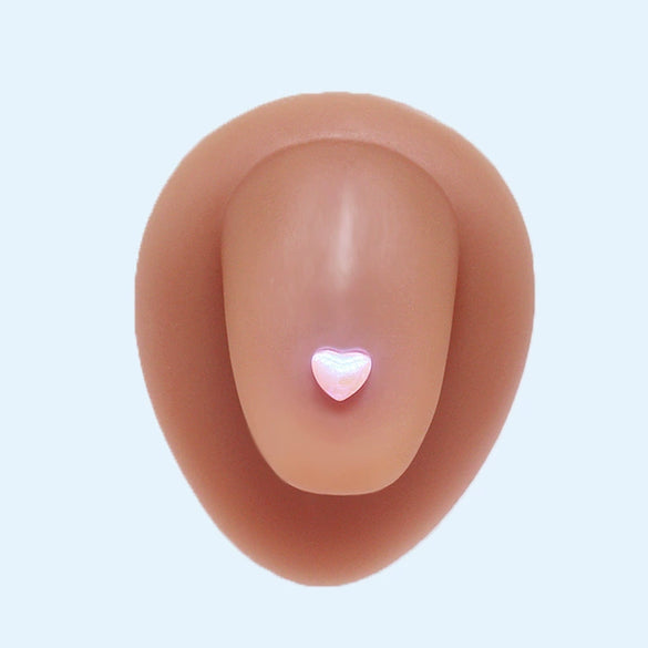Wholesale Tongue Nail Stainless Steel Heart Shape Electroplating Puncture Jewelry