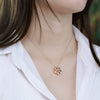 Wholesale Tourmaline Necklace 925 Silver Inlaid Geometric Elegant Style With Diamond Design