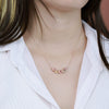 Wholesale Tourmaline Necklace 925 Silver Inlaid Geometric Elegant Style With Diamond Design
