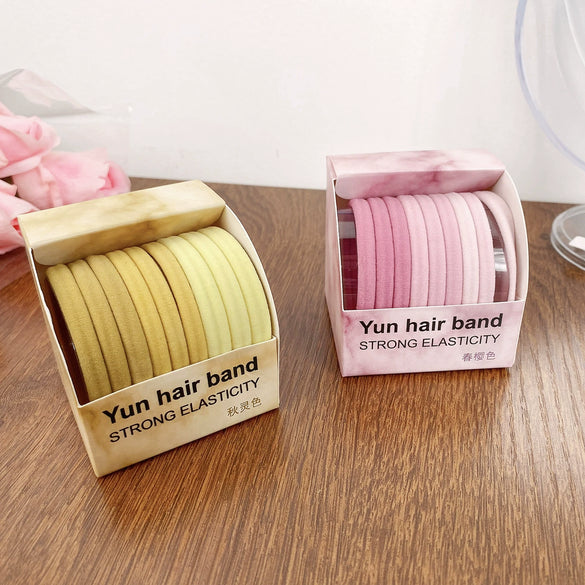 Wholesale Towel Ring And Hair Ring Cloth Material High Elasticity Fashion Geometric Style Handmade