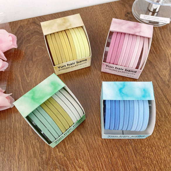 Wholesale Towel Ring And Hair Ring Cloth Material High Elasticity Fashion Geometric Style Handmade