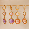 Wholesale Translucent Czech Glass Earrings With Stainless Steel And 18K Gold Plating Geometric Fashion Elegant Luxury Women's Jewelry