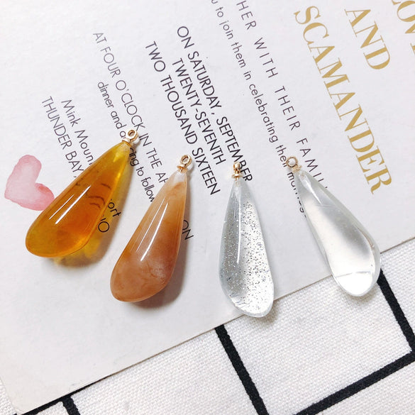 Wholesale Transparent Drop Resin Pendant Jewelry Accessories With Dripping Glue Process